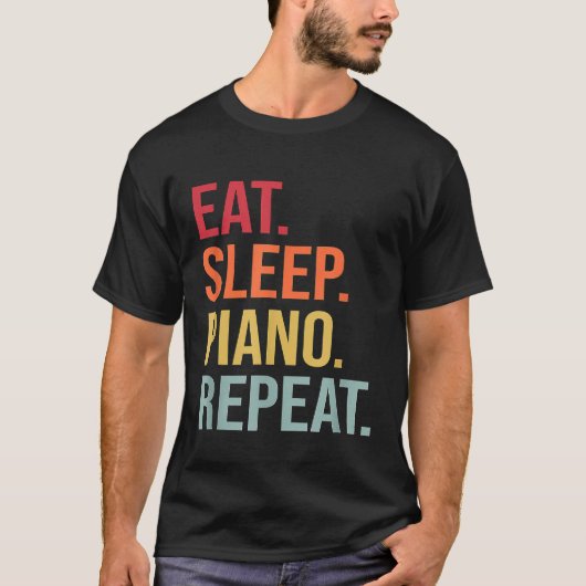 食べスリープピアノリピート1 Tシャツ (正面)
