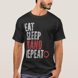 食べスリープピアノリピート Tシャツ