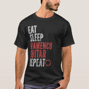 食べスリープフラメンコギターリピート Tシャツ