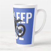 食べスリープライドモトクロスバイクポップ・アートのスポーツ カフェラテマグ (右)