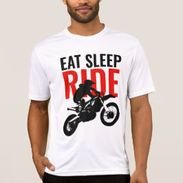 食べスリープライドモトクロスバイクポップ・アートのスポーツ Tシャツ