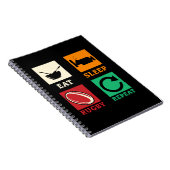 食べスリープラグビーリピーター ノートブック (右側)