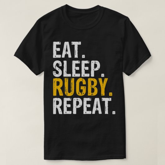 食べスリープラグビーリピーター Tシャツ (デザイン正面)
