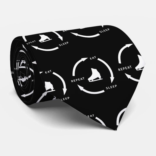 食べスリープリピート姿スケートで滑るスポーツファンことわざ ネクタイ (ロール)