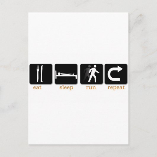 食べスリープリピート(Sleep Repeat) ポストカード (正面)