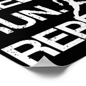 食べスリープリピ走ートマラソンランナージョギングスポーツ ポスター (角)