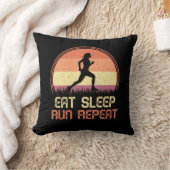 食べスリープリポートレトロアスリートマラソン クッション (ブランケット)