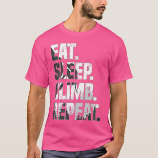 食べスリープレピースマウンテン登山大きい石 Tシャツ