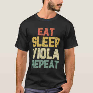 食べスリープヴィオラリピート選手バイオリストギフトヴィンテージ Tシャツ