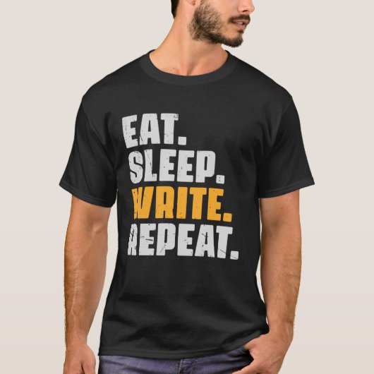 食べスリープ書リピード作家ラ書イタのVint Tシャツ (正面)