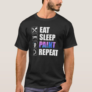 食べスリープ絵を描リピート Tシャツ