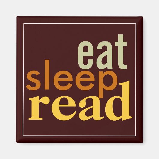 食べスリープ読消色のマグネット マグネット (正面)