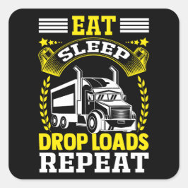 食べスリープ負荷トラックドライバのおもしろい引用文 スクエアシール
