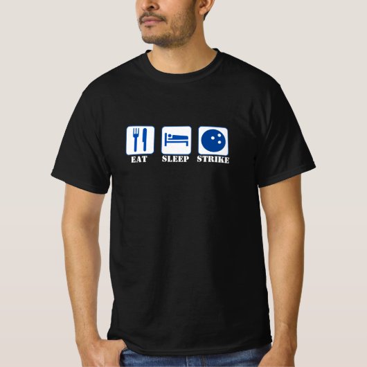 食べスリープ – ボーリング Tシャツ (正面)