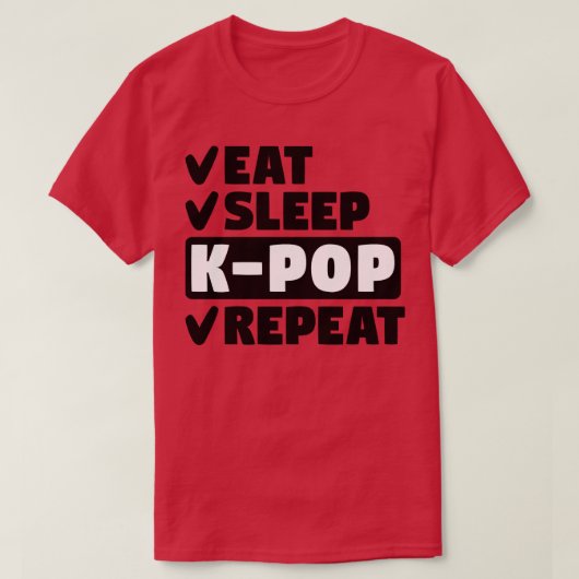 食べスリープkpop repeat 1 tシャツ (デザイン正面)