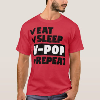 食べスリープkpop repeat 1 tシャツ
