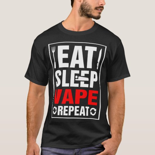 食べスリープVapeリピート Tシャツ (正面)