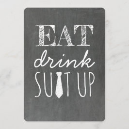 食べスーツを着おもしろいる 招待状