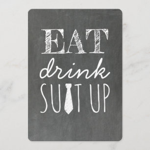 食べスーツを着おもしろいる 招待状