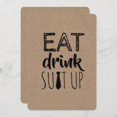 食べスーツを着おもしろいる 招待状 (正面/裏面)