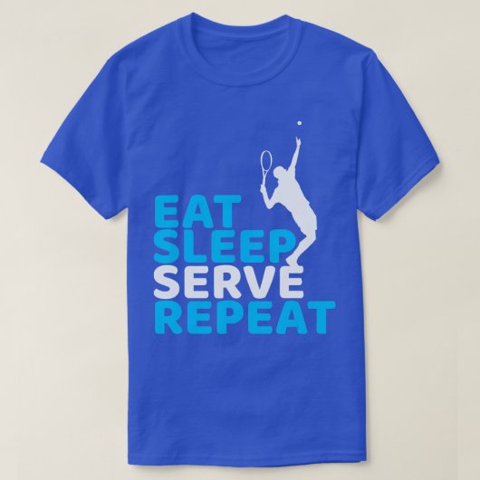 食べテニスおもしろい選手のスリープサーテニス Tシャツ (デザイン正面)