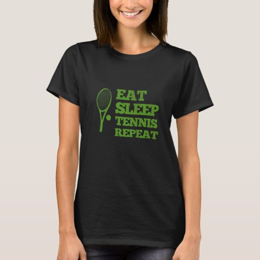 食べテニスとリピート Tシャツ (正面)