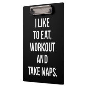 食べトレーニングとテイクの昼寝-おもしろいノベルティトレーニング クリップボード (左)