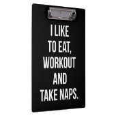 食べトレーニングとテイクの昼寝-おもしろいノベルティトレーニング クリップボード (右)