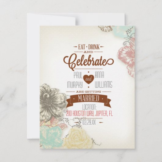 食べドックIVの結婚式招待状 招待状 (正面)