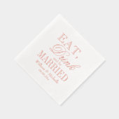 食べドリンクとカスタムウェディング結婚したパーティーブロンズ 箔ナプキン (右)