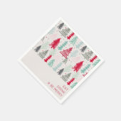 食べドリンクとドーメリールのクリスマスツリー スタンダードカクテルナプキン (角)