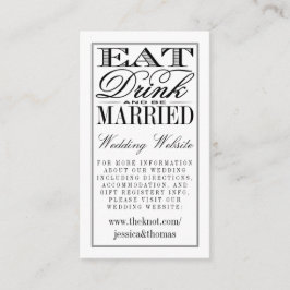 食べドリンクとブ結婚したロモダンク/ホワイト結婚ズ エンクロージャーカード