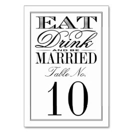 食べドリンクとブ結婚したロモダンク/ホワイト結婚ズ テーブルナンバー