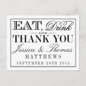 食べドリンクとブ結婚したロモダンク/ホワイト結婚ズ ポストカード (正面)