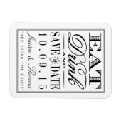 食べドリンクとブ結婚したロモダンク/ホワイト結婚ズ マグネット (横)