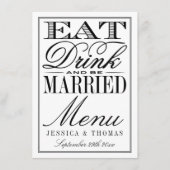 食べドリンクとブ結婚したロモダンク/ホワイト結婚ズ メニュー (正面)