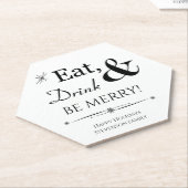 食べドリンクとベレトロメリーミッドセンチュリー・クリスマス ペーパーコースター (アングル)