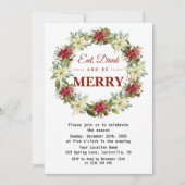 食べドリンクとベーフローラのメリークリスマスパーティー 招待状 (正面)