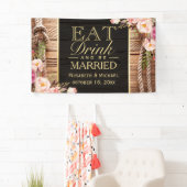 食べドリンクとベ結婚したウの素朴フローラノット 横断幕 (インサイチュ)