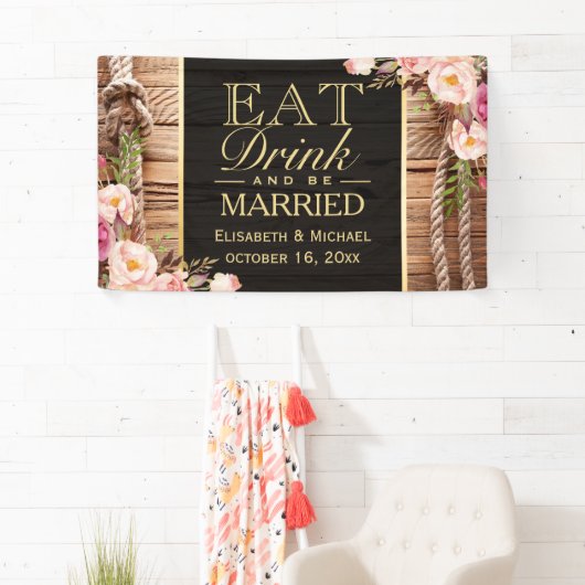 食べドリンクとベ結婚したウの素朴フローラノット 横断幕 (インサイチュ)