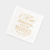 食べドリンクとベ結婚したーのモノグラム 箔ナプキン (左)