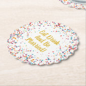 食べドリンクとベ結婚したーの結婚バー ペーパーコースター (アングル)