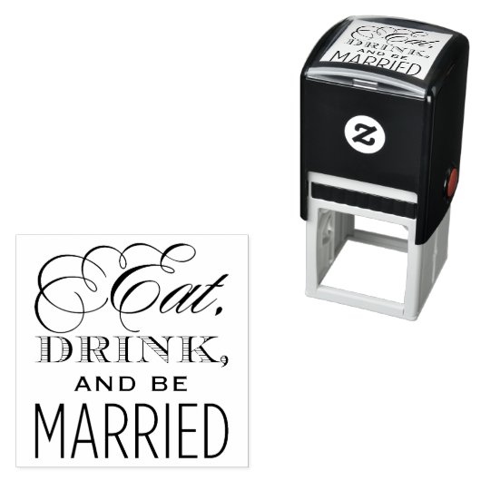 食べドリンクとベ結婚したーの結婚引用文 セルフインキングスタンプ (インサイチュ)