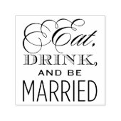 食べドリンクとベ結婚したーの結婚引用文 セルフインキングスタンプ (デザイン)