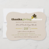 食べドリンクと感謝していディナ与えを与える 招待状 (正面)