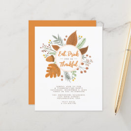 食べドリンクと感謝祭のリースパーティー