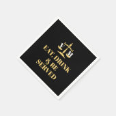 食べドリンクと服務法律学校弁護士卒業式 スタンダードカクテルナプキン (角)