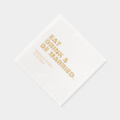 「食べドリンクと結婚したなる」のカス結婚タマイズ 箔ナプキン (右)