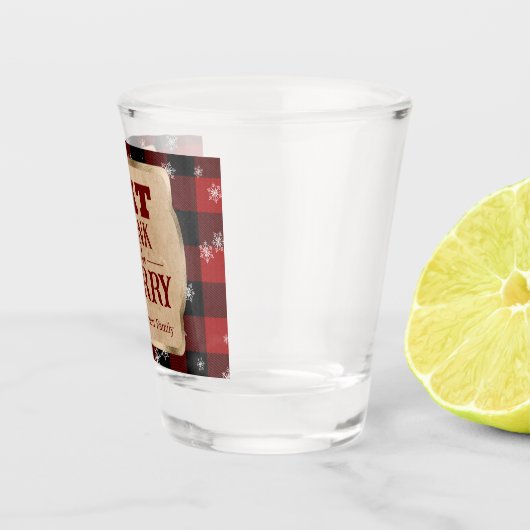 食べドリンクと赤いメリーパイ素朴ドクリスマス ショットグラス (右)