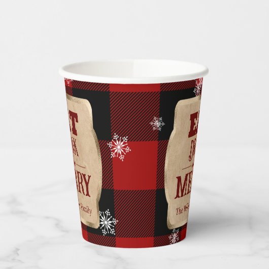 食べドリンクと赤いメリーパイ素朴ドクリスマス 紙コップ (左)